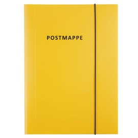 Idena 10021 Polypropylene DIN A4 Mail Folder with Elastic Band, Yellow, 1 Piece, 23.7 x 32.3 cm