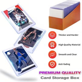 200 Card Sleeves(100 Hard + 100 Soft), 3"X4" Regular Toploaders,Baseball Card Protectors Hard Plastic, Premium Card Holder for Trading Sports Baseball Football Game Cards