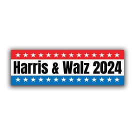 Harris Walz Waltz 2024 Bumper Sticker Decal - for Cars, Bumpers, Windows, laptops, Walls and More - 10 x 3 inches