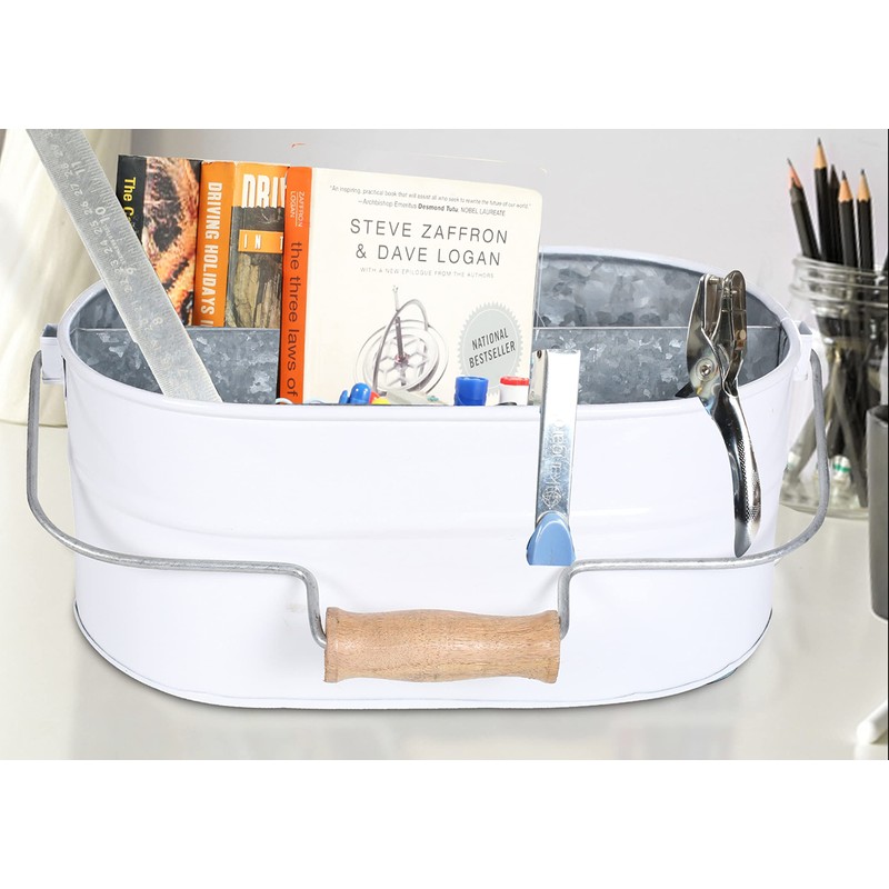 Light & Pro Farmhouse Rustic Silverware Utensil Carry All Caddy-