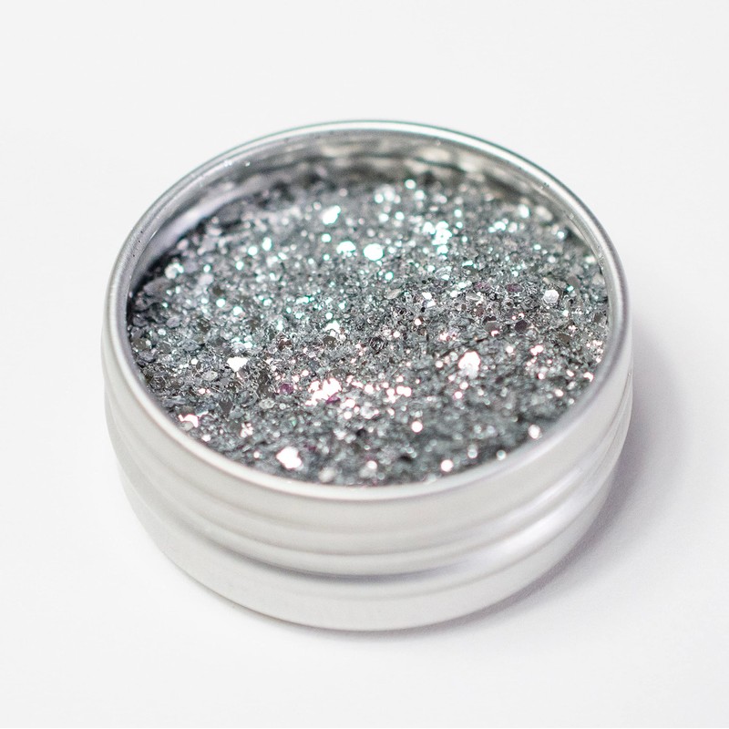 Biodegradable Glitter (1/2 Oz Tin, Fine Silver Mix)