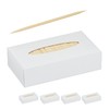 Relaxdays Wooden Toothpicks, Set of 5000, Thin Dental Woods, for