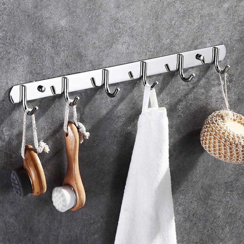 ERBO Stainless Steel Coat Rack with 6 Hooks, Coat Hook