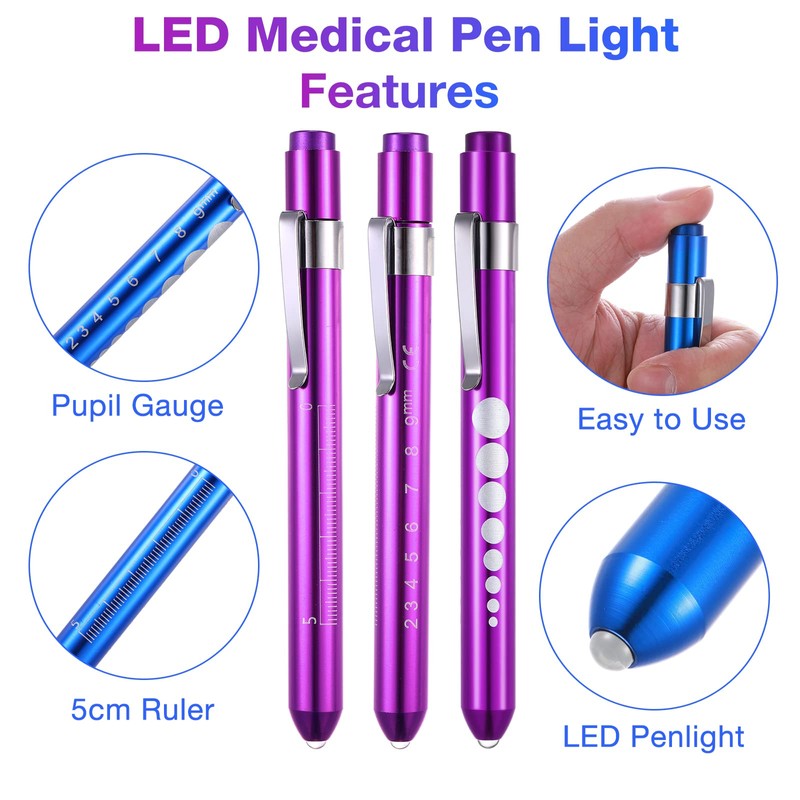 Chumia 48 Pack Trauma Shears and Pen Light for Nurses