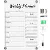 Operitacx 1set Acrylic Weekly Planner Memo Board Erasable Writing Surface
