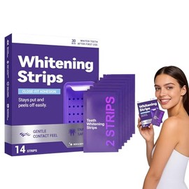 3Pcs Purple Teeth Whitening Strips,Tiras Blanqueadoras de Dientes,Blanqueador Dental para Eliminar Manchas de Surface,Dientes Naturalmente Blancos,Portátil para Uso en Casa o Viaje (1 Box)