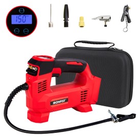 IRONFIST Tire Inflator Compatible with Milwaukee M18 Battery Portable Air Compressor for Car, Bicycle, Ball, 20V Auto Tire Pump with Digital Pressure Gauge (Tool Only, NO Battery)