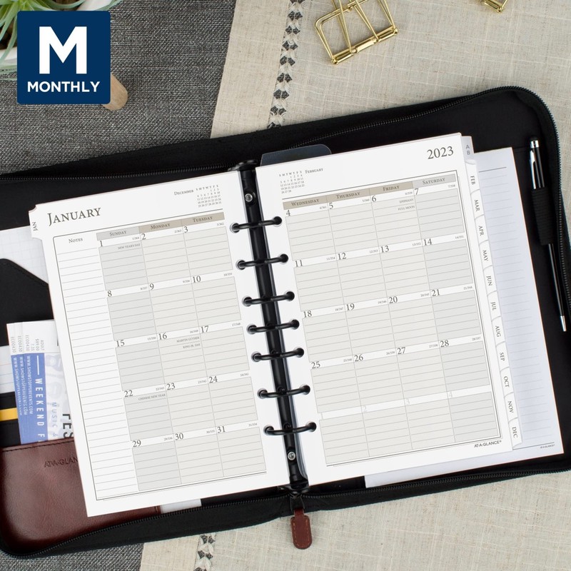 At-A-Glance 2023 Weekly & Monthly Planner Refill, Hourly, 91010 Day-Timer,