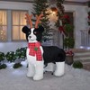 6' Gemmy Airblown Inflatbale Mixed Media Fuzzy Plush Border Collie