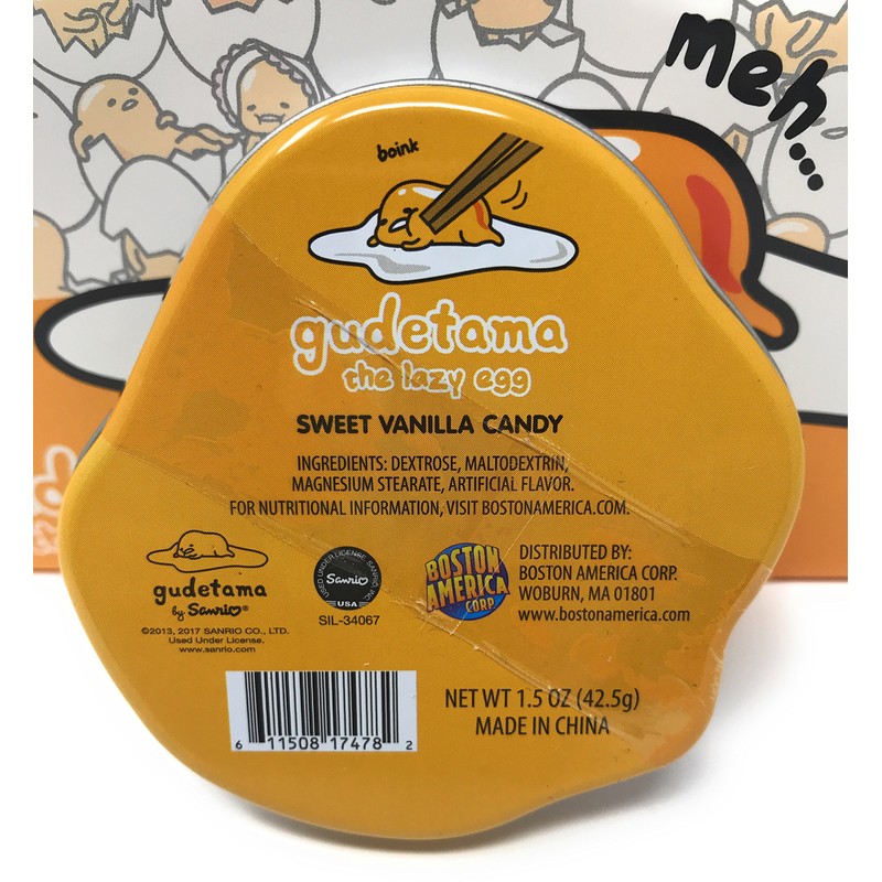Gudetama The Lazy Egg Sanrio Egg Shaped Vanilla Candy in