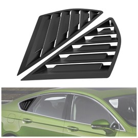 HECASA Side Window Louvers Compatible with 2013-2020 Ford Fusion/Mondeo Air Vent Scoop Shades Cover Blinds Trim ABS Plastic Black 2Pcs