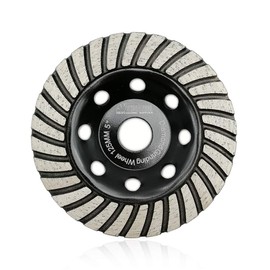 SHDIATOOL 5 Inch Diamond Turbo Row Grinding Cup Wheel Fits 7/8 Inch Arbor Diamond Grinding Disc for Concrete Masonry