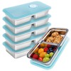 supply depot [6pcs] Stainless Steel Snack Containers,Separate Compartments for Reuse,Suitable