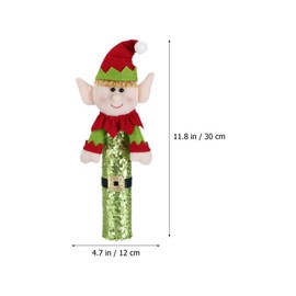 LUOZZY 2pcs Christmas Refrigerator Handle Covers Elf Christmas Fridge Door Handle Covers Cute Xmas Kitchen Appliance Handle Covers