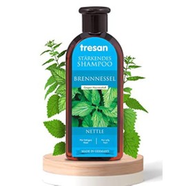 Tresan Brennnessel Stärkendes Shampoo für ölige Haare | tägliche Hydratisierung, Entgiftung, Anti-Haar-Verlust-Shampoo, Schuppen & Frizz, keine Parabene und keine Gluten, 300 ml