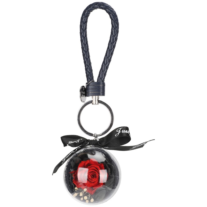 Preserved Flower Keychain Creativity Hanging Round Ball Pedant Gift Craft