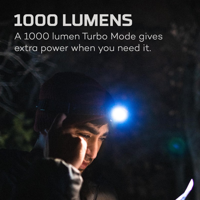 NEBO Einstein Powerful 1000 Lumen Headlamp with Flexpower, Compact Low-Profile