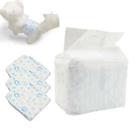 GLOGLOW Pañales Desechables para Perro Macho, Paquete de 12 Unidades, para Perros Macho, incontinencia urinaria, Entrenamiento canino, Viajes Fuera de casa, recuperación quirúrgica (M)