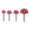Saipor 4pcs 6mm Round Nose Cove Core Box Router Bit