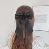 Black Hair Bows for Women Large Bow Hair Clips Silky