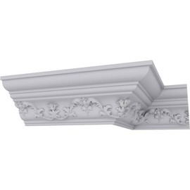 Endurathane Kent Crown Moulding, 4"H x 3 1/2"P x 5 3/8"F x 94 1/2"L, Factory Primed