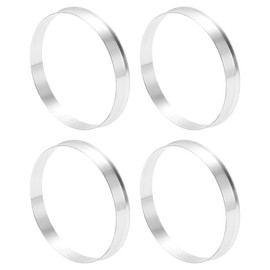 INFINAUTO Wheel Hub Centering Rings OD 66.6mm to ID 65.1mm Wheel Center Shaft Shock Absorbing Aluminum Alloy Hub Rings Silver Tone Durable