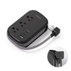 USB C Travel Power Strip, BESHON Ultra Flat Extension Cord,