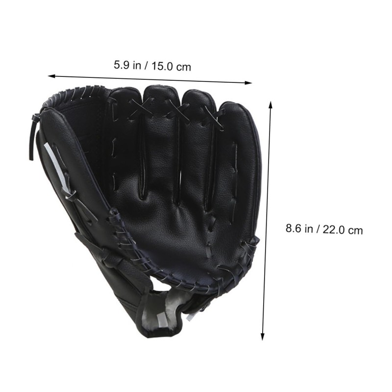 Mikinona 1pc PU Softball Glove for Comfortable Shockproof Batting Pitcher
