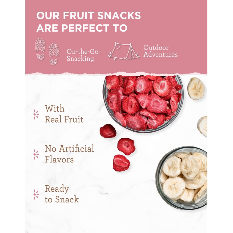 READYWISE - Simple Kitchen, Freeze-Dried Strawberries & Bananas, Pack of