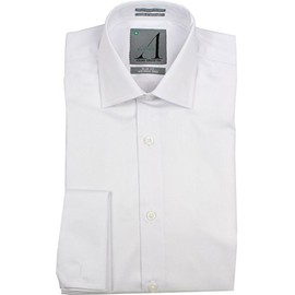 Alviso Boys White Dress Shirt with French Cuff - White, 10 Slim