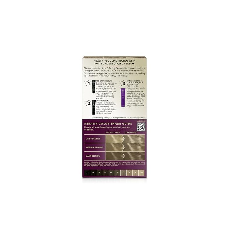 Schwarzkopf Keratin Color Permanent Hair Color Cream 7.1 Dark Ash