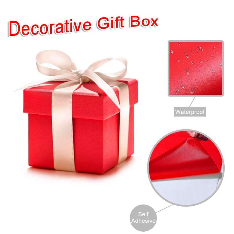 Livelynine Red Contact Paper Peel and Stick Roll Self Adhesive