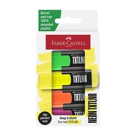 Stationery and Office Supply Highlighter Mini Portable Set for school, and desk organization, writing planning or paper accessory, Korean Import, and Desk