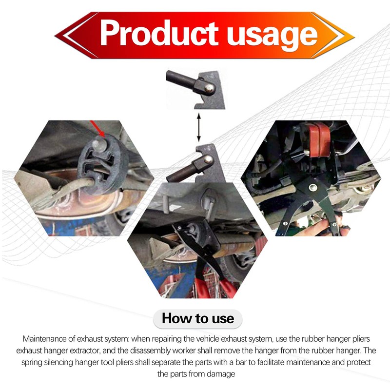 Candeon Car Exhaust Hanger Removal Plier - 11 inch Car