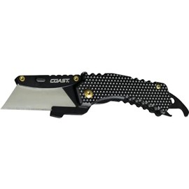 Coast DX126 3 cm Navaja de bolsillo de acero inoxidable con doble bloqueo y mango de nailon