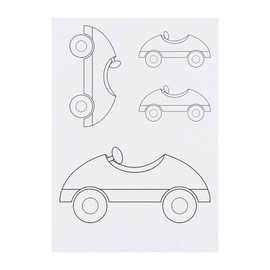 4 x 'Toy Car' Temporary Tattoos - Water Resistant, Skin-Safe, Non-Toxic Transfers, Mixed Sizes (TO00082244)