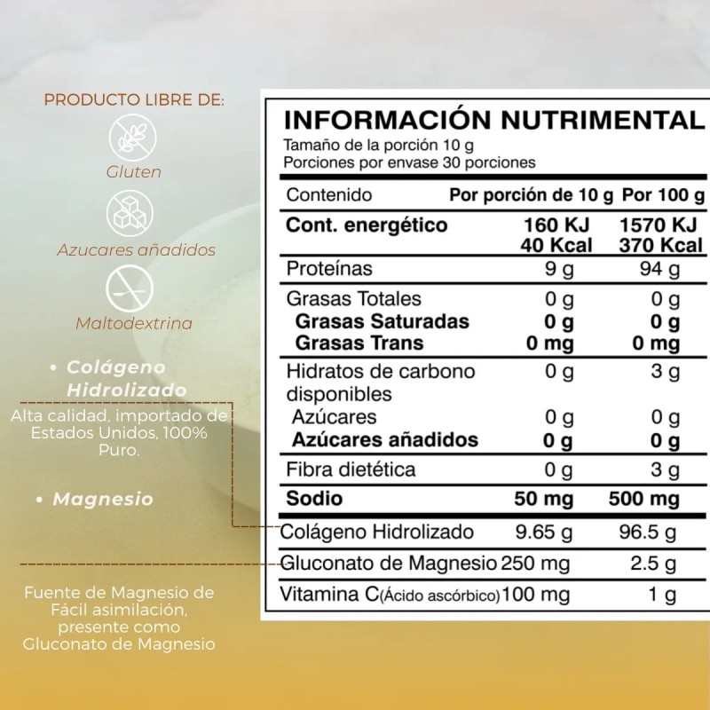 Colágeno Hidrolizado Biosuple Sabor 300g Magnesio Vitamina