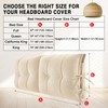 Tegeme Headboard Cover with Tie Straps Full-Cover Large Thicken Bed