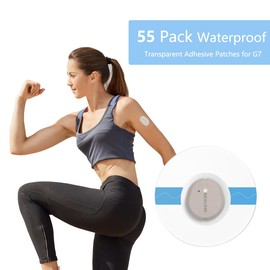 G7 Over Patches Waterproof - 55 Pack Tape for G7,Stelo-Transparent Adhesive Patches for CGM-HECHUAN