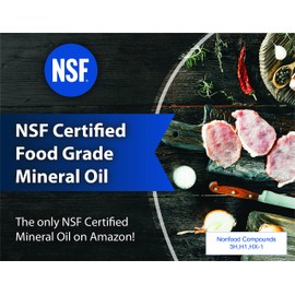 Premium 100% Pure Food Grade Mineral Oil USP, 4 Pack of Gallons, Food Safe Butcher Block and Cutting Board Oil, NSF Certified Material