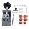 52Pcs Oblique Pocket Hole Jig Inclined 15 Degree Adjustable Drilling
