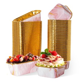 Mini Muffins Paper Cases Pack of 100 Mini Muffin Moulds Paper Baking Mould Square and Rectangular Muffin Cases Small Cupcake Cases Pink