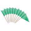 stidsds Solid Green Cupcake Toppers Flags Mini Small Plain Green