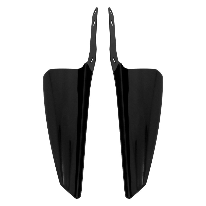 HCMOTORKU Black Front Fork Mount Wind Deflectors Fits For Harley