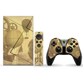 MightySkins Skin Compatible with NVIDIA Shield TV (2017) Pro - Steam Punk Paper | Protective, Durable, and Unique Vinyl Decal wrap Cover | Easy to Apply, Remove, and Change Styles | Made in The USA