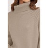 ZESICA Women's 2025 Fall Winter Sweaters Oversized Turtleneck Long Sleeve