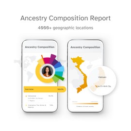 23andMe 23andMe Ancestry Service: Personal Genetic DNA Test with 4000+ Geographic Locations, Family Tree, DNA Relative Finder, and Trait Reports