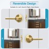 Gaurqiah Brushed Gold Door Handles, Privacy Door Lever, Heavy Duty
