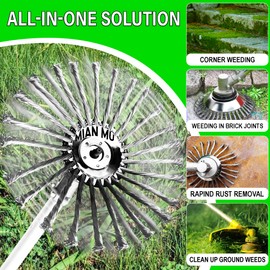 10 Inch Steel Wire Trimmer Head – Universal Weed Eater Attachment for Stihl, Dewalt, Milwaukee, Ryobi & More – Indestructible Weed Wacker Wire Brush Cutter Head for Lawn & Garden