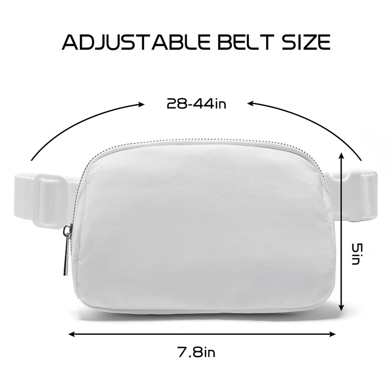 Gitus Fanny Pack, White, One Size, Mini Belt Bag